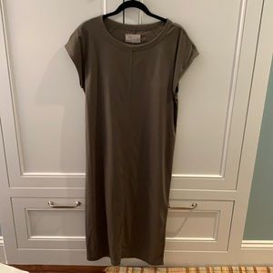 The luxe cotton side slit T dress - NEW
